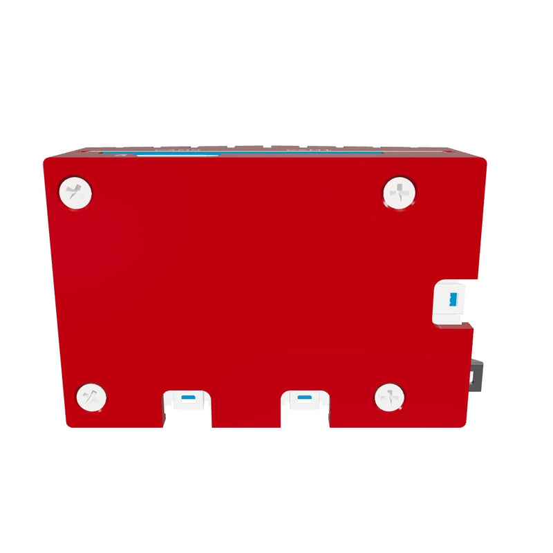 Interactive 3D model of the SkyPulse Helios FMU, rotatable to inspect the connectors and the heatsink
